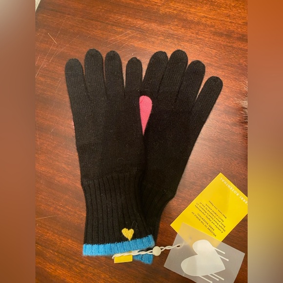 NWT Kerri Rosenthal Colorblock Cashgloves 100% Cashmere Gift Fun Warm Whimsical - Picture 4 of 7